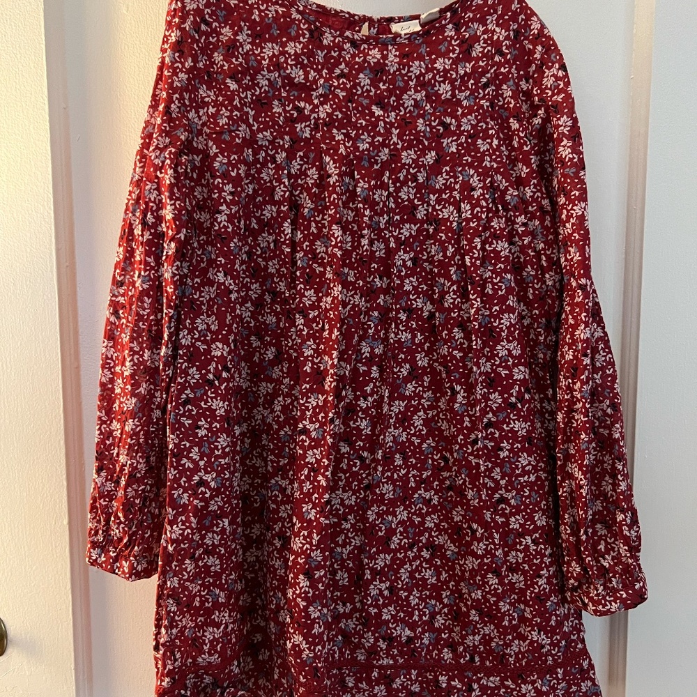 Beet World floral print long sleeve dress size 11-12y